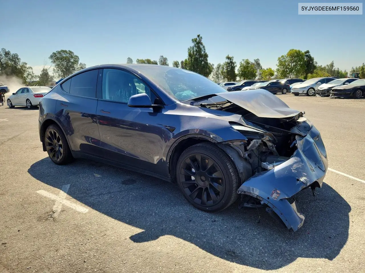 2021 Tesla Model Y VIN: 5YJYGDEE6MF159560 Lot: 59013656