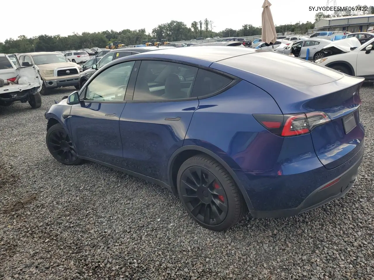 2021 Tesla Model Y VIN: 5YJYGDEE5MF067422 Lot: 59797296