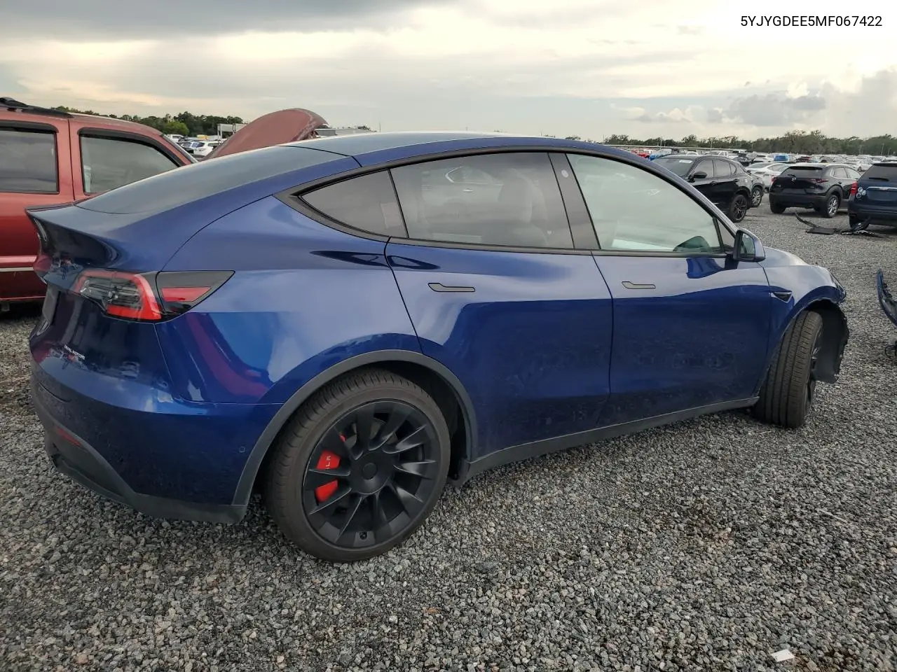 2021 Tesla Model Y VIN: 5YJYGDEE5MF067422 Lot: 59797296