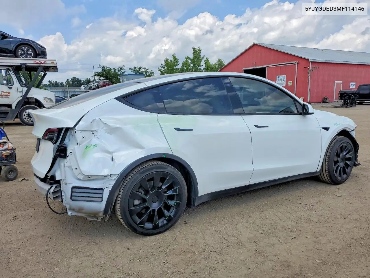 2021 Tesla Model Y VIN: 5YJYGDED3MF114146 Lot: 60137526