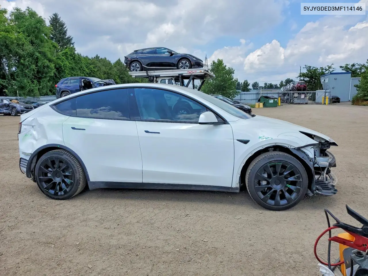 2021 Tesla Model Y VIN: 5YJYGDED3MF114146 Lot: 60137526