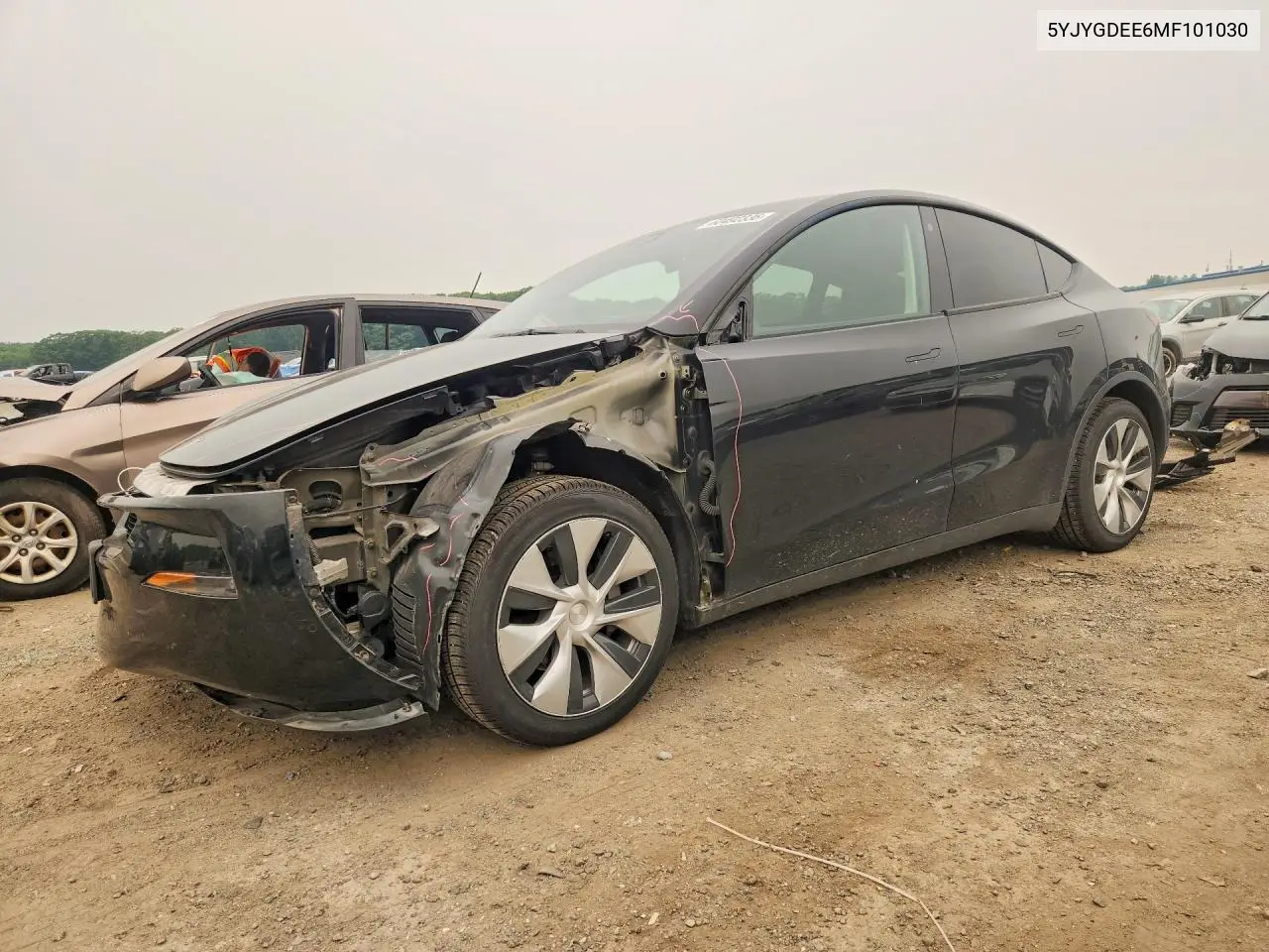 2021 Tesla Model Y VIN: 5YJYGDEE6MF101030 Lot: 60492336