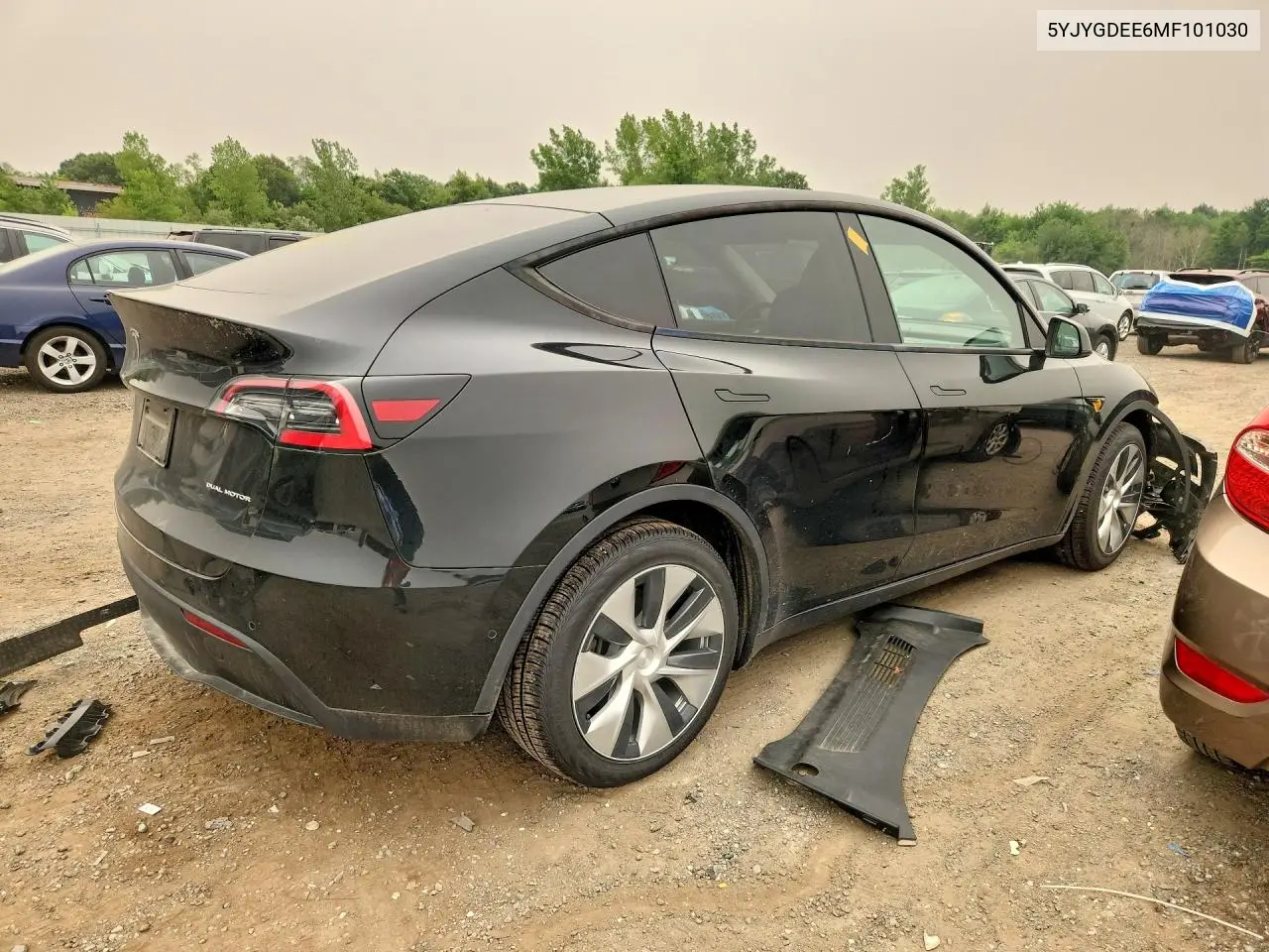2021 Tesla Model Y VIN: 5YJYGDEE6MF101030 Lot: 60492336