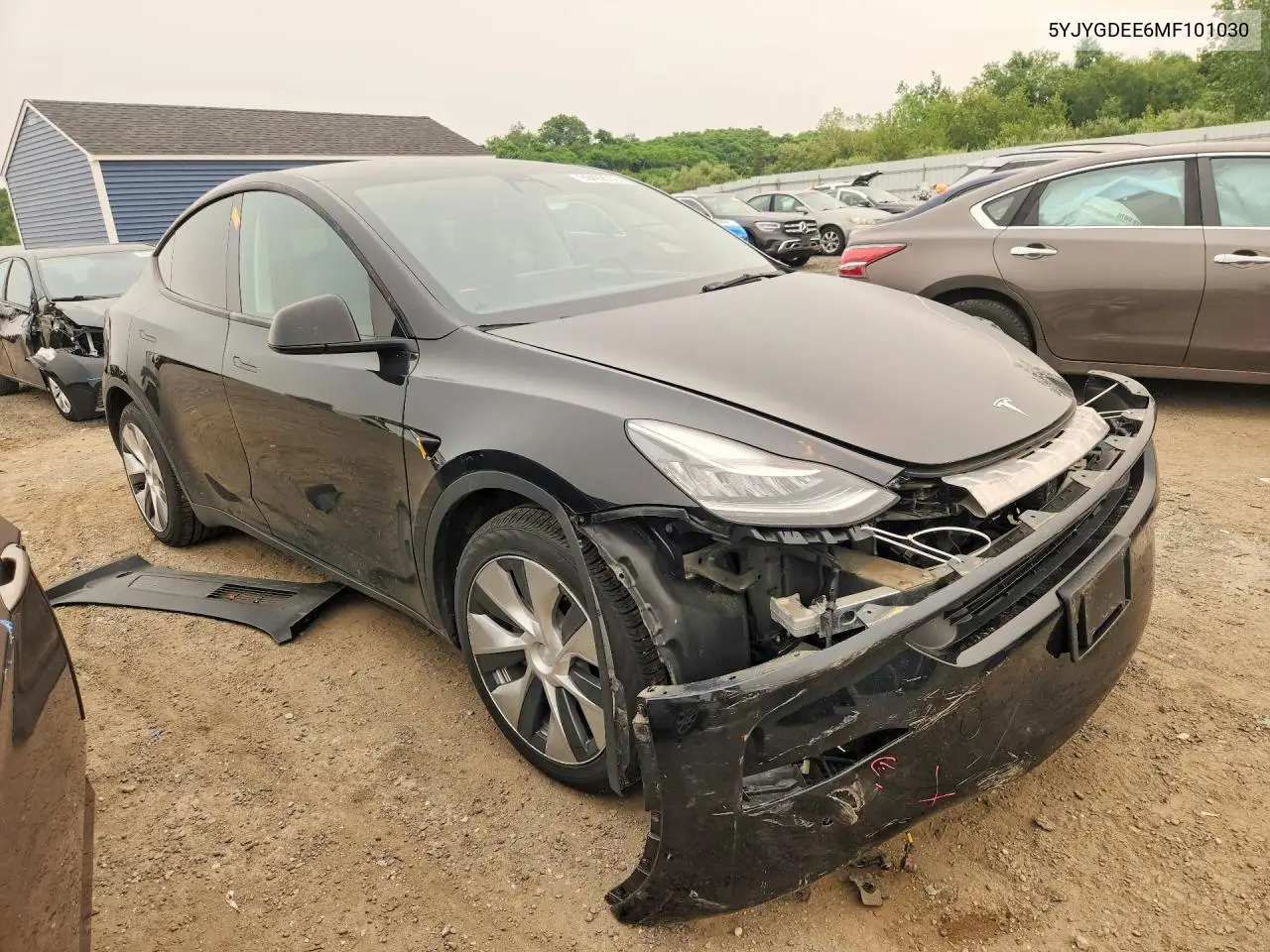 2021 Tesla Model Y VIN: 5YJYGDEE6MF101030 Lot: 60492336