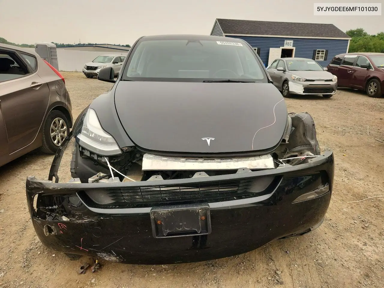2021 Tesla Model Y VIN: 5YJYGDEE6MF101030 Lot: 60492336