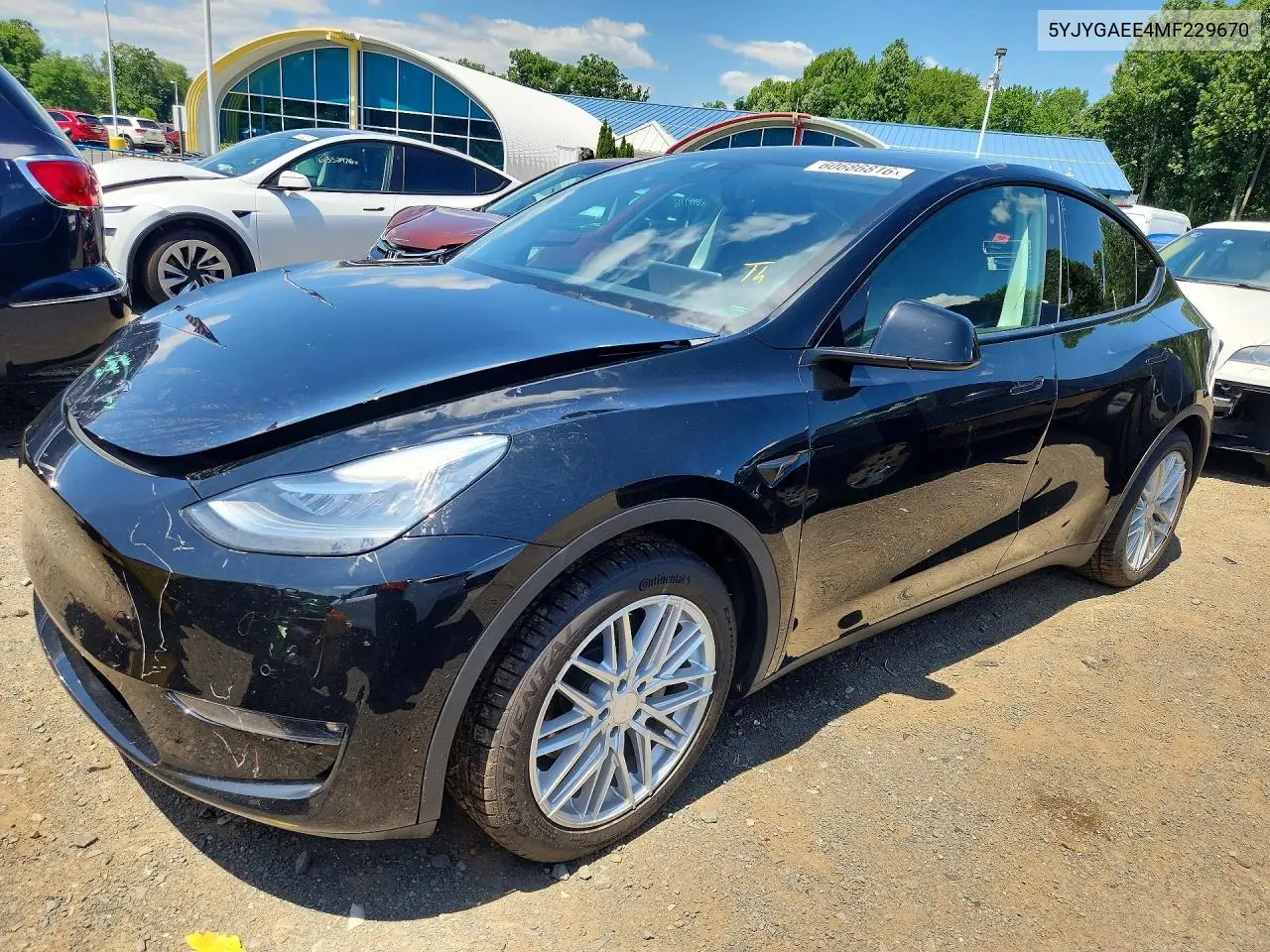 2021 Tesla Model Y VIN: 5YJYGAEE4MF229670 Lot: 60686816