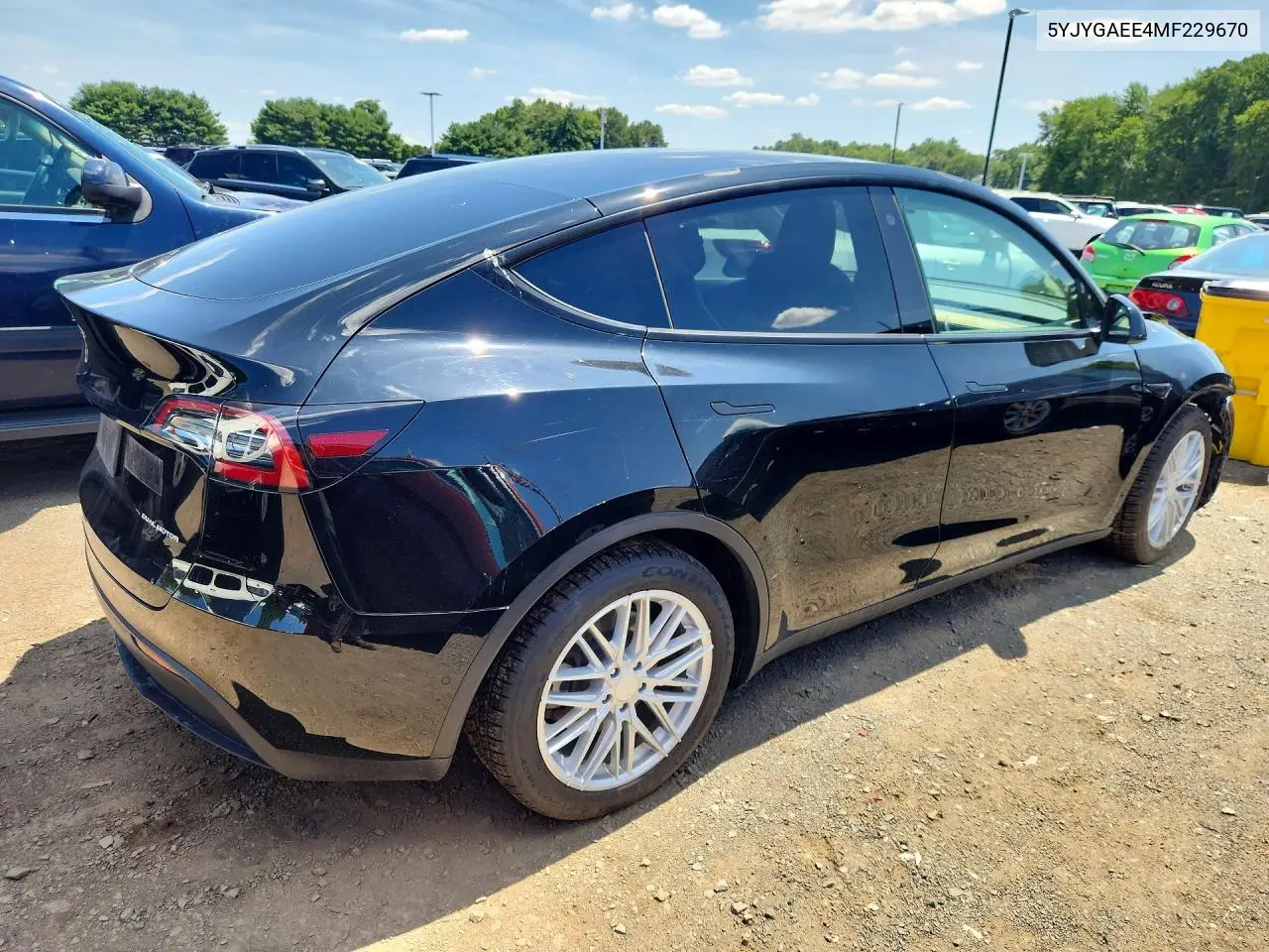 2021 Tesla Model Y VIN: 5YJYGAEE4MF229670 Lot: 60686816