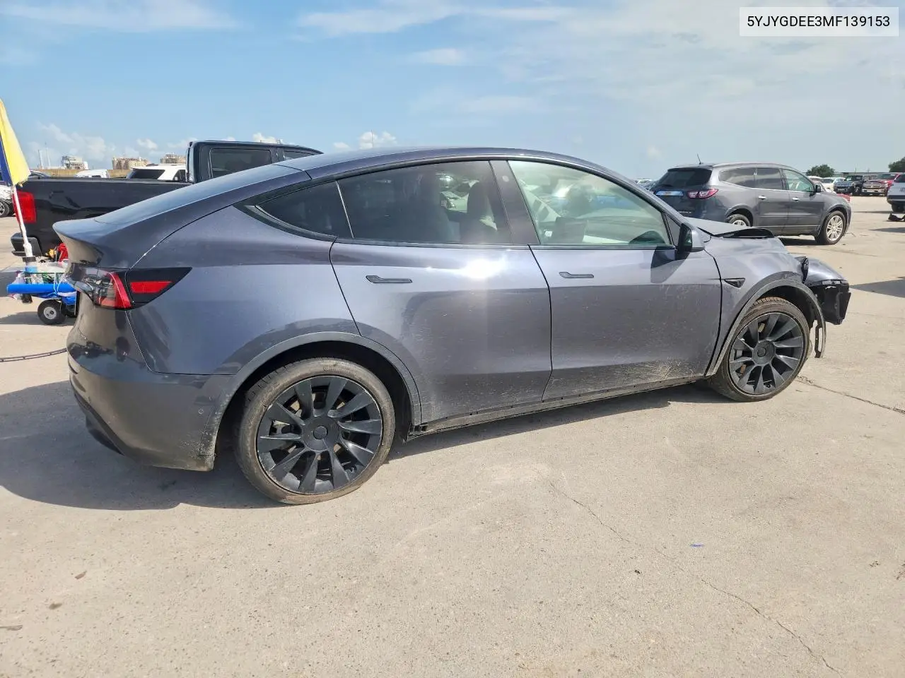 2021 Tesla Model Y VIN: 5YJYGDEE3MF139153 Lot: 60704436