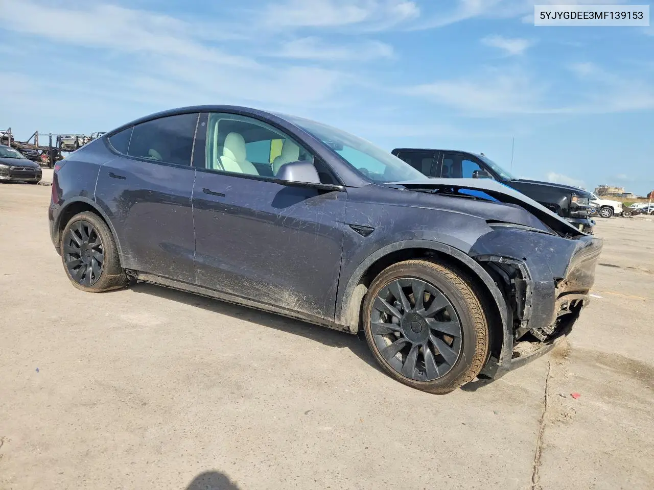 2021 Tesla Model Y VIN: 5YJYGDEE3MF139153 Lot: 60704436