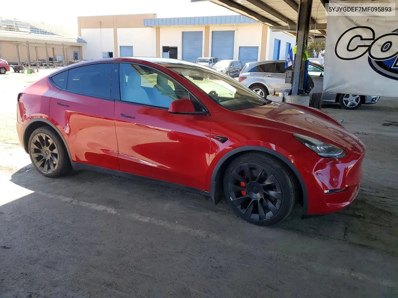 2021 Tesla Model Y VIN: 5YJYGDEF7MF095893 Lot: 60760726