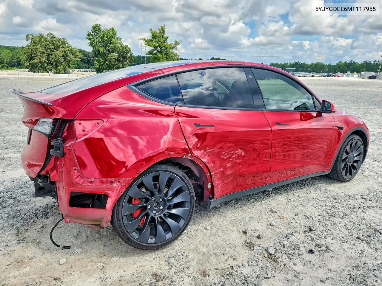 2021 Tesla Model Y VIN: 5YJYGDEE6MF117955 Lot: 60842486