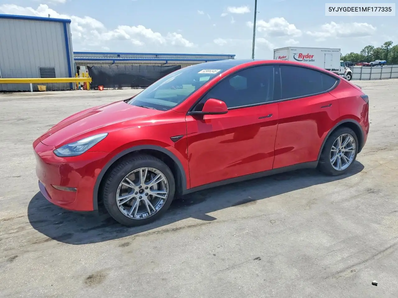 2021 Tesla Model Y VIN: 5YJYGDEE1MF177335 Lot: 60986346