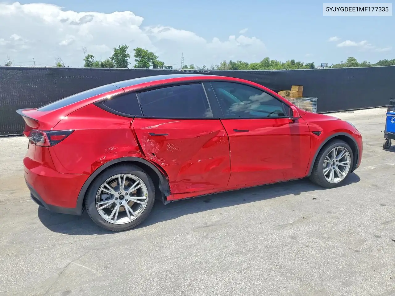 2021 Tesla Model Y VIN: 5YJYGDEE1MF177335 Lot: 60986346