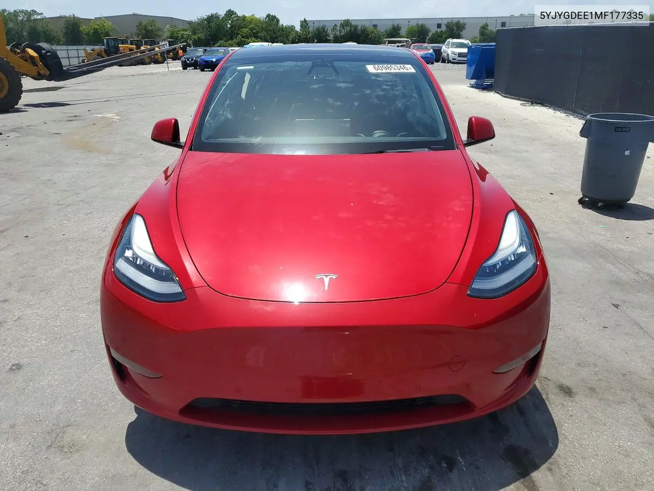 2021 Tesla Model Y VIN: 5YJYGDEE1MF177335 Lot: 60986346