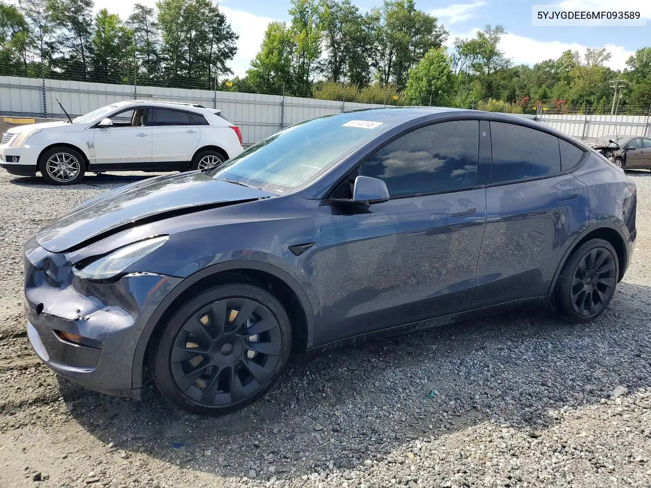 2021 Tesla Model Y VIN: 5YJYGDEE6MF093589 Lot: 61144146