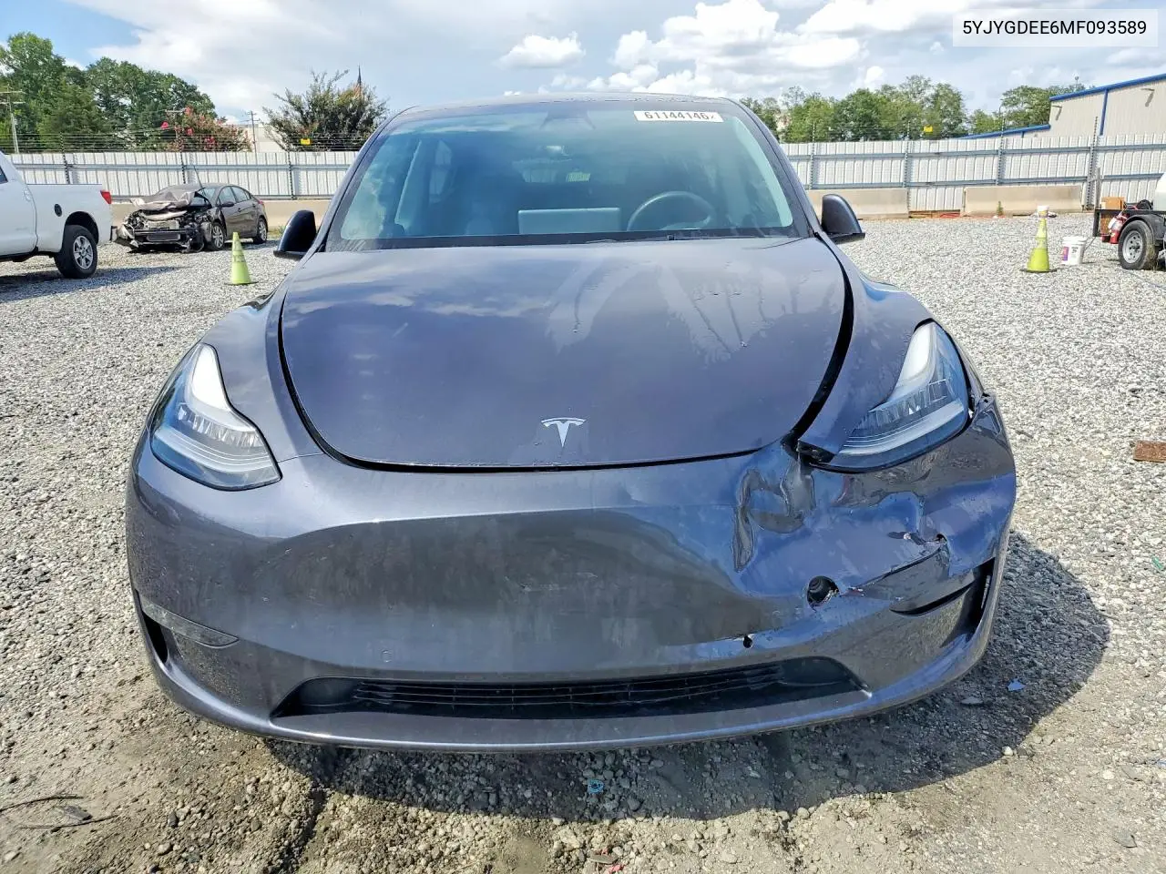 2021 Tesla Model Y VIN: 5YJYGDEE6MF093589 Lot: 61144146