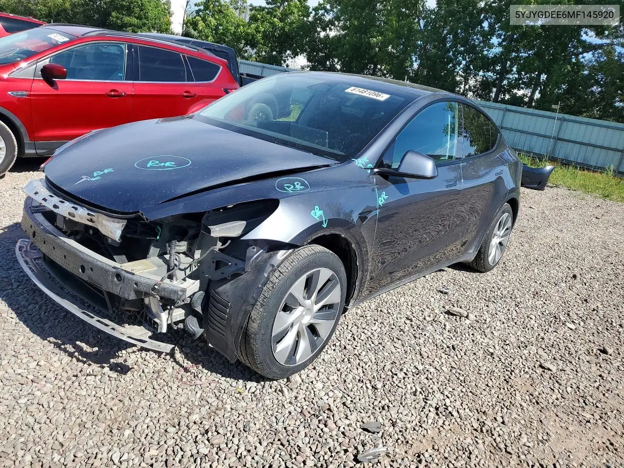 2021 Tesla Model Y VIN: 5YJYGDEE6MF145920 Lot: 61481096