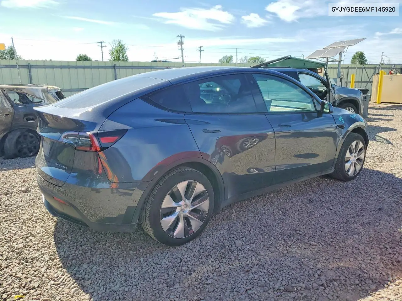 2021 Tesla Model Y VIN: 5YJYGDEE6MF145920 Lot: 61481096
