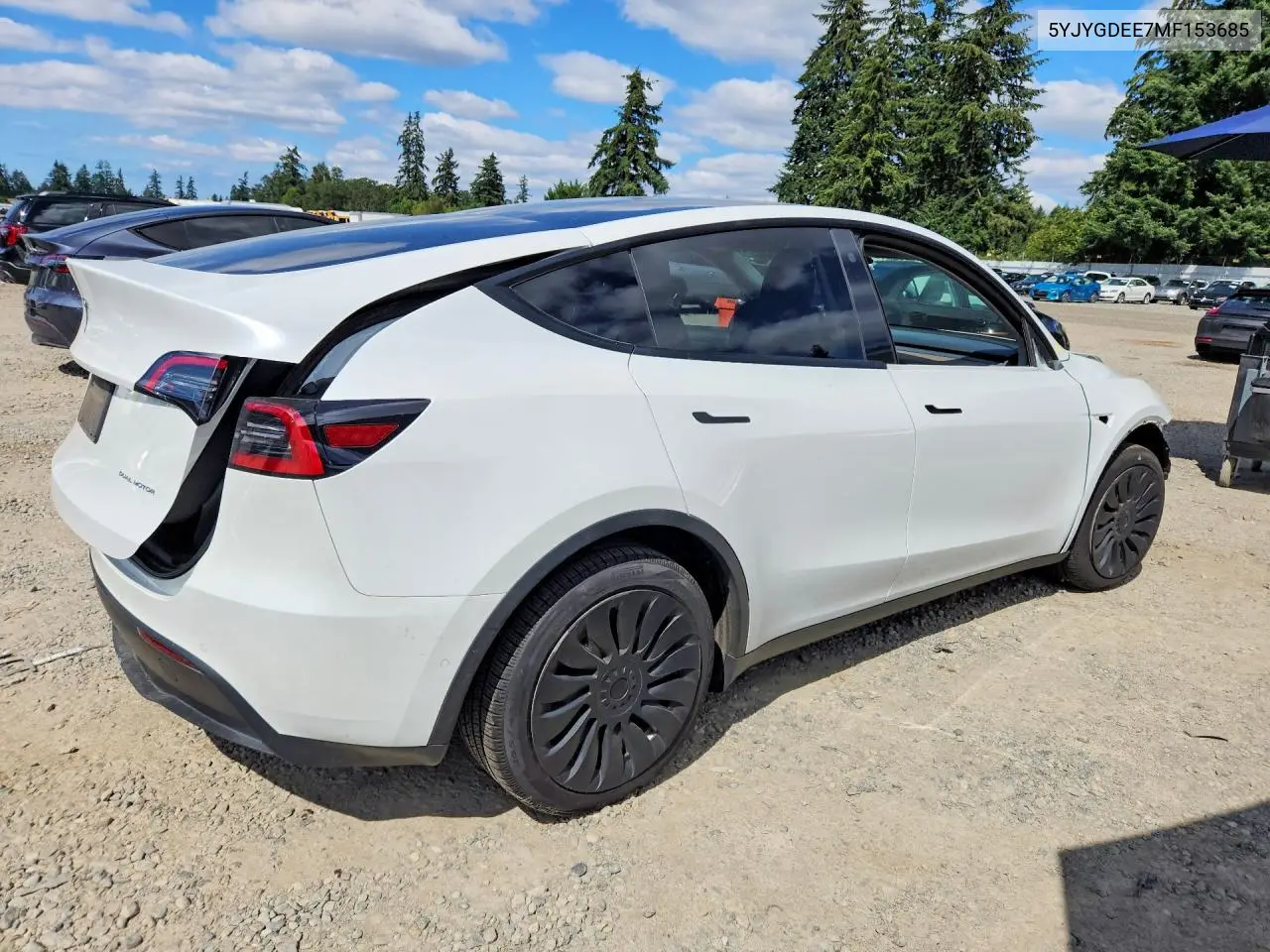 2021 Tesla Model Y VIN: 5YJYGDEE7MF153685 Lot: 61488066