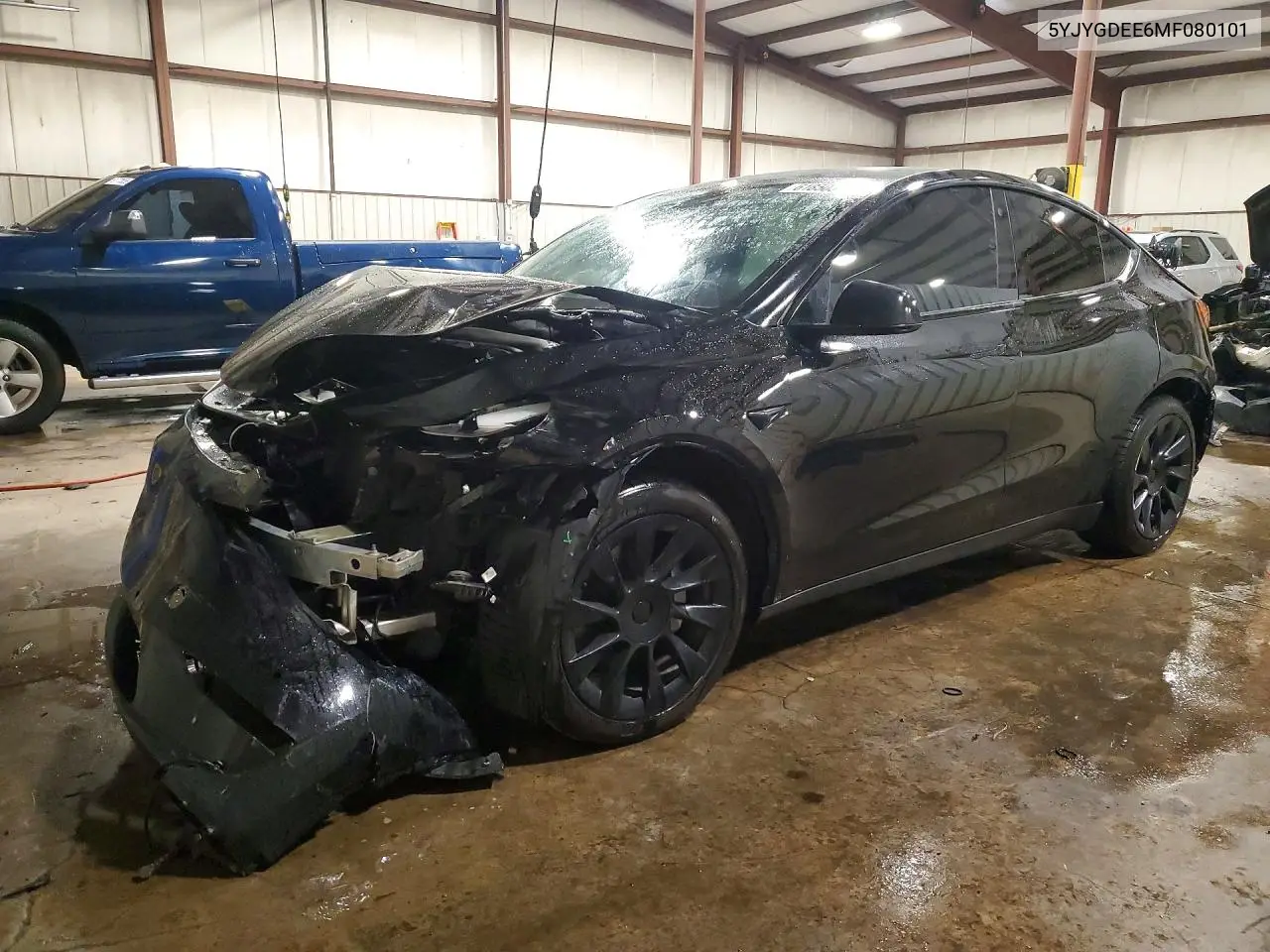2021 Tesla Model Y VIN: 5YJYGDEE6MF080101 Lot: 61850346