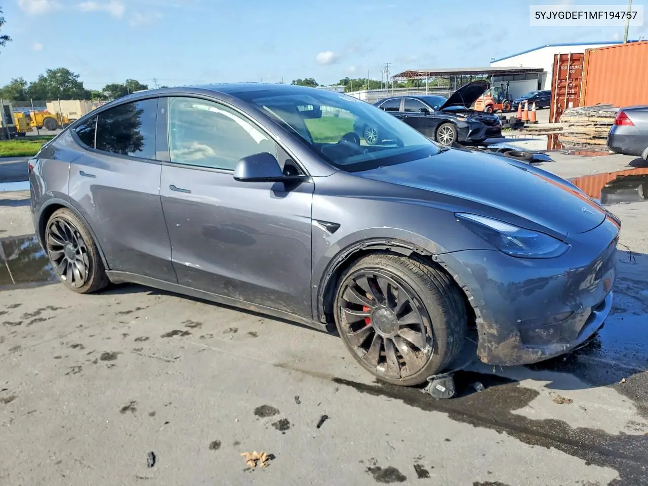 2021 Tesla Model Y VIN: 5YJYGDEF1MF194757 Lot: 62202916