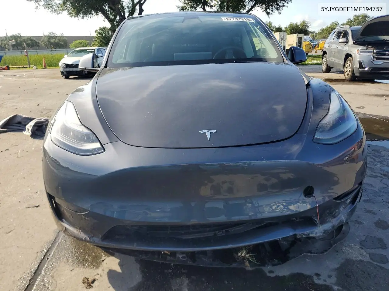 2021 Tesla Model Y VIN: 5YJYGDEF1MF194757 Lot: 62202916