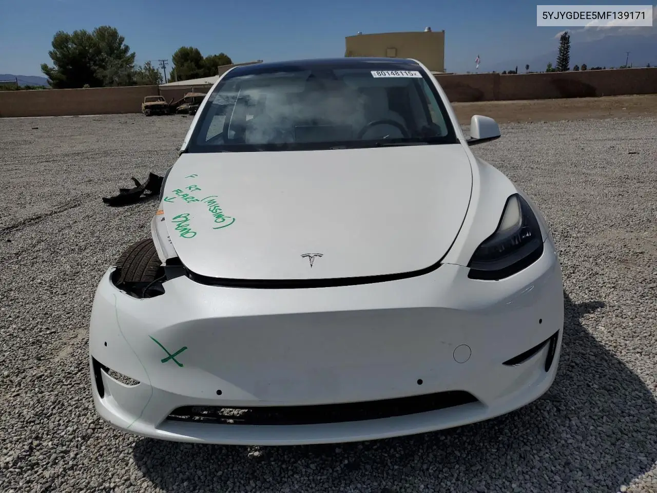 5YJYGDEE5MF139171 2021 Tesla Model Y
