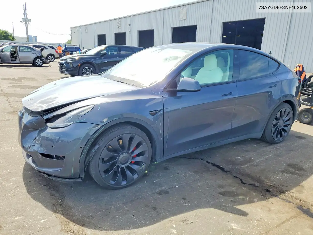 2022 Tesla Model Y VIN: 7SAYGDEF3NF462602 Lot: 55789436