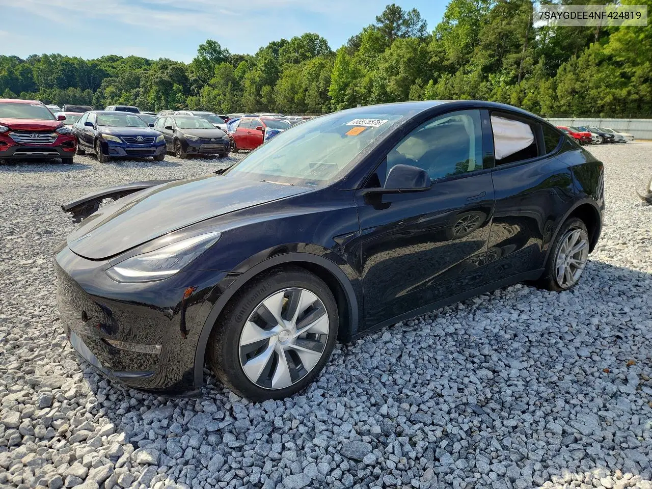 2022 Tesla Model Y VIN: 7SAYGDEE4NF424819 Lot: 55975576