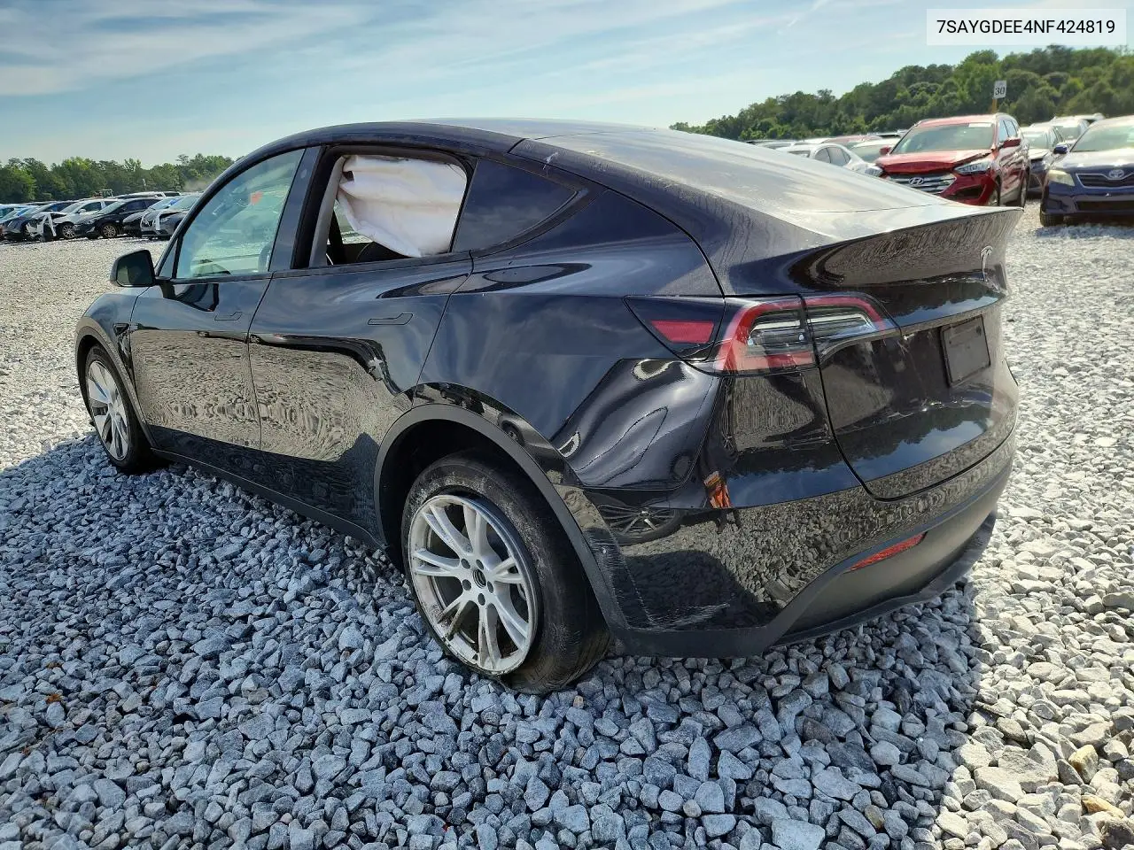 2022 Tesla Model Y VIN: 7SAYGDEE4NF424819 Lot: 55975576