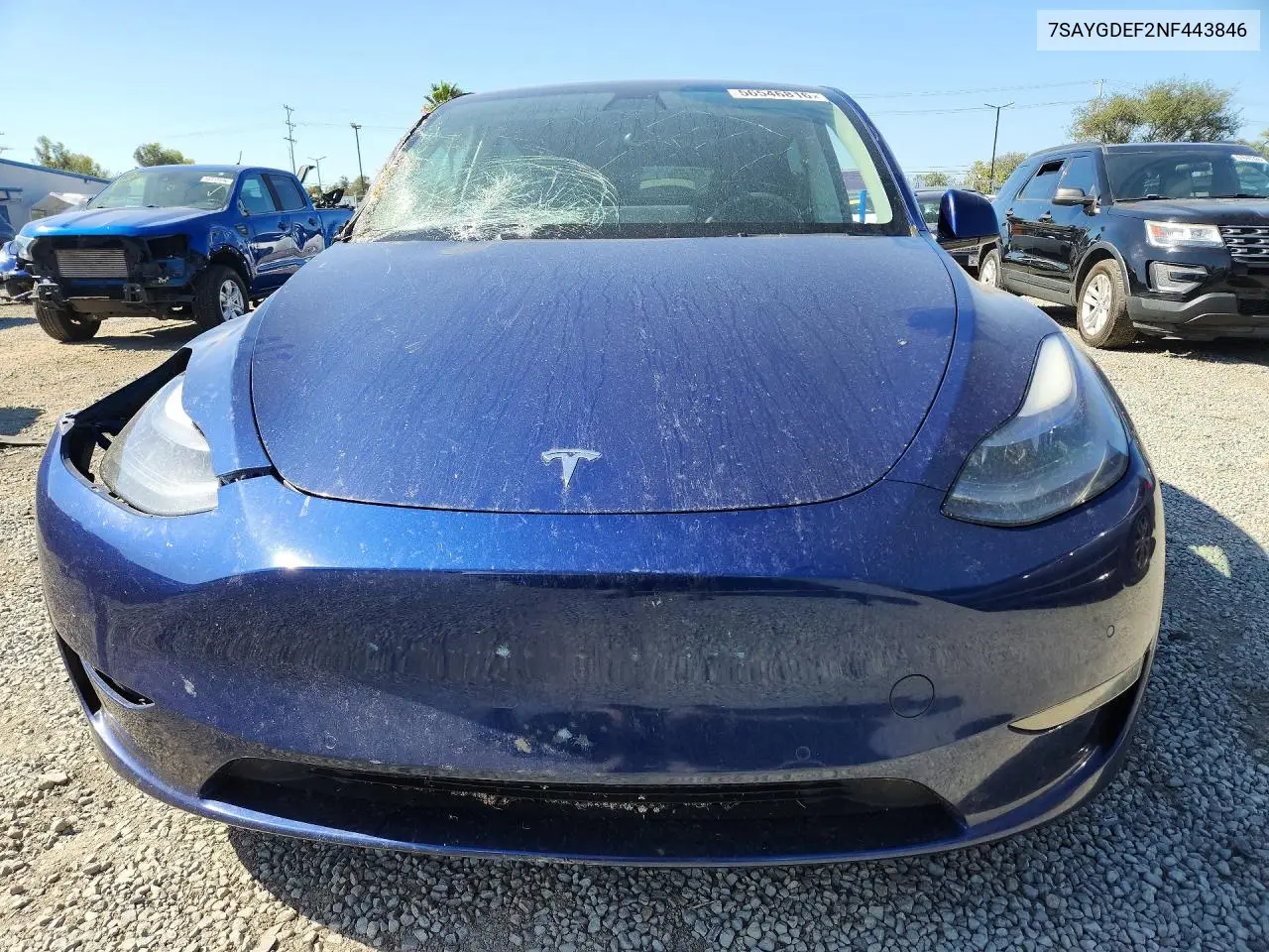 2022 Tesla Model Y VIN: 7SAYGDEF2NF443846 Lot: 56546816