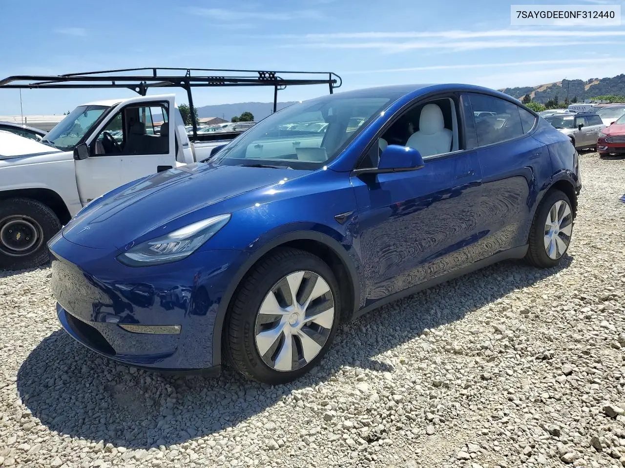 2022 Tesla Model Y VIN: 7SAYGDEE0NF312440 Lot: 56671236