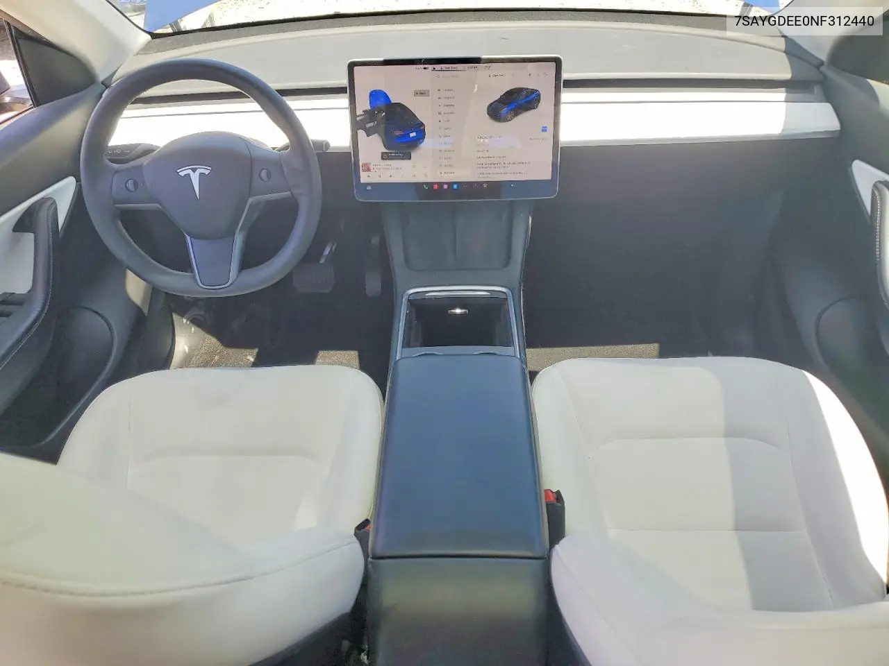2022 Tesla Model Y VIN: 7SAYGDEE0NF312440 Lot: 56671236