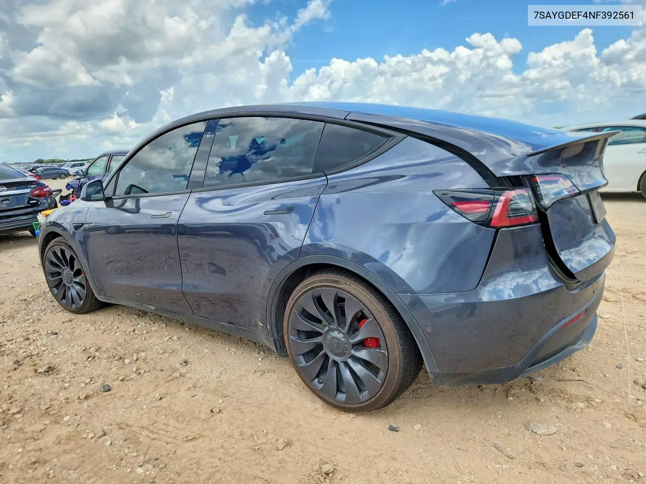 2022 Tesla Model Y VIN: 7SAYGDEF4NF392561 Lot: 57065406