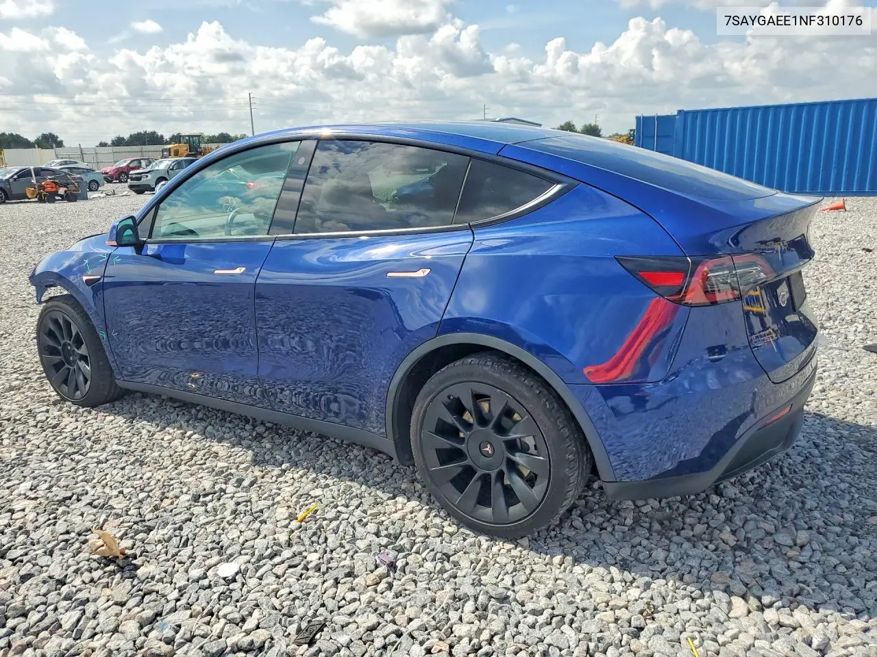 2022 Tesla Model Y VIN: 7SAYGAEE1NF310176 Lot: 58073676
