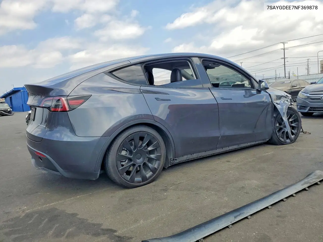 2022 Tesla Model Y VIN: 7SAYGDEE7NF369878 Lot: 59288326