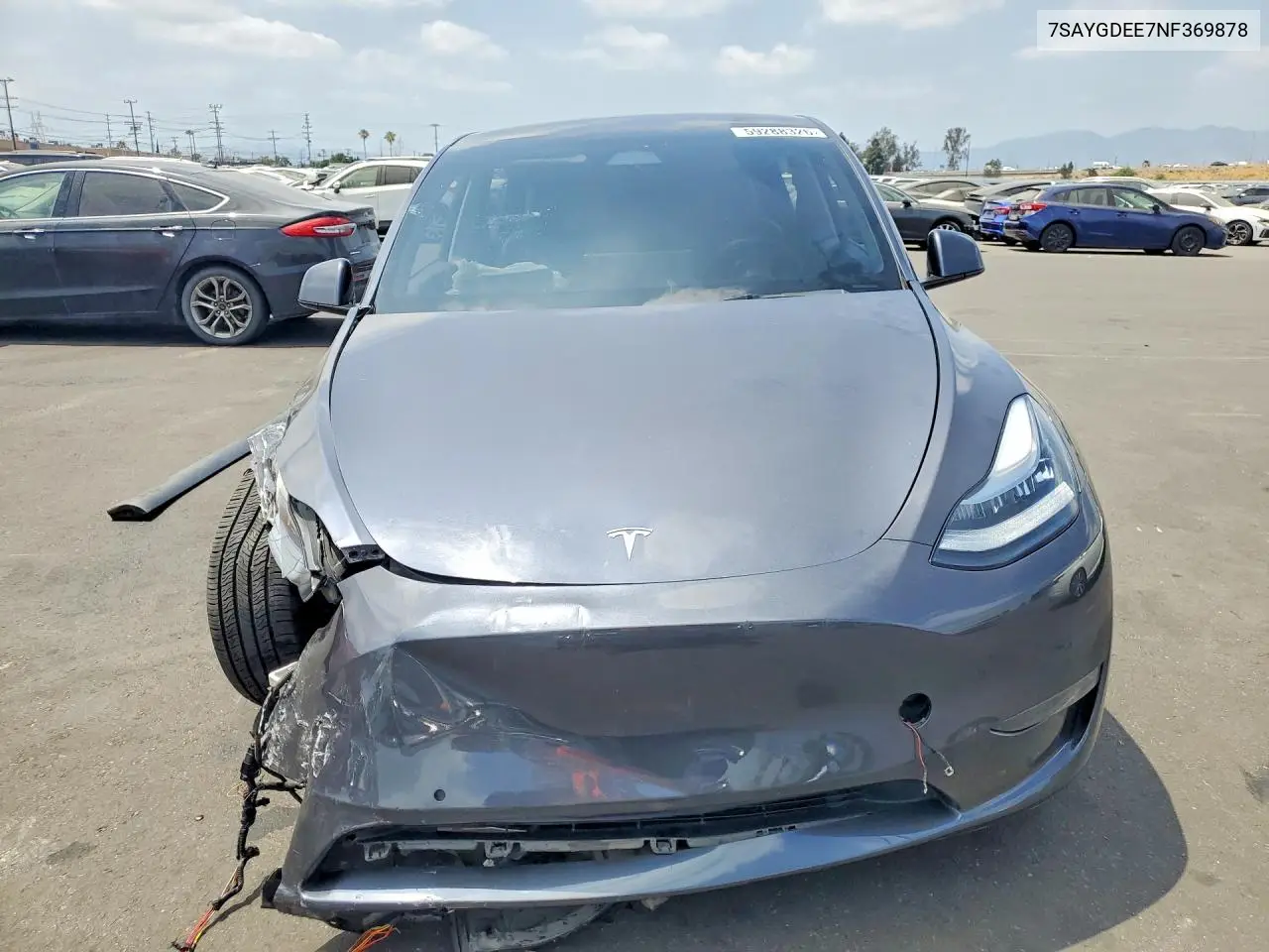 2022 Tesla Model Y VIN: 7SAYGDEE7NF369878 Lot: 59288326