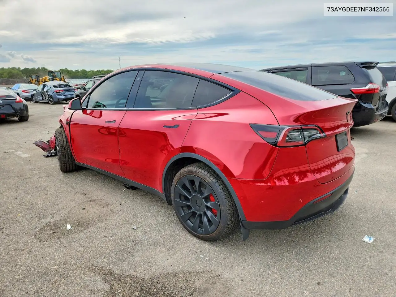 2022 Tesla Model Y VIN: 7SAYGDEE7NF342566 Lot: 59725976