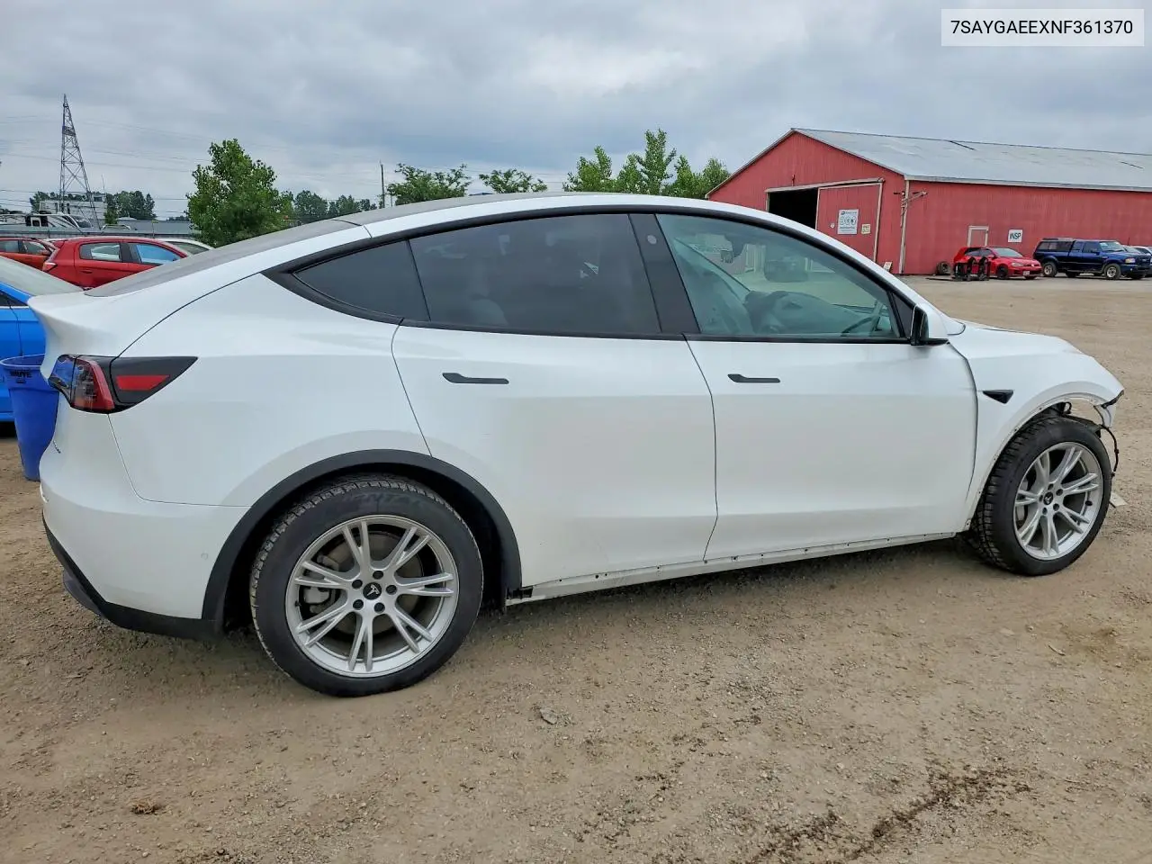 2022 Tesla Model Y VIN: 7SAYGAEEXNF361370 Lot: 60311636