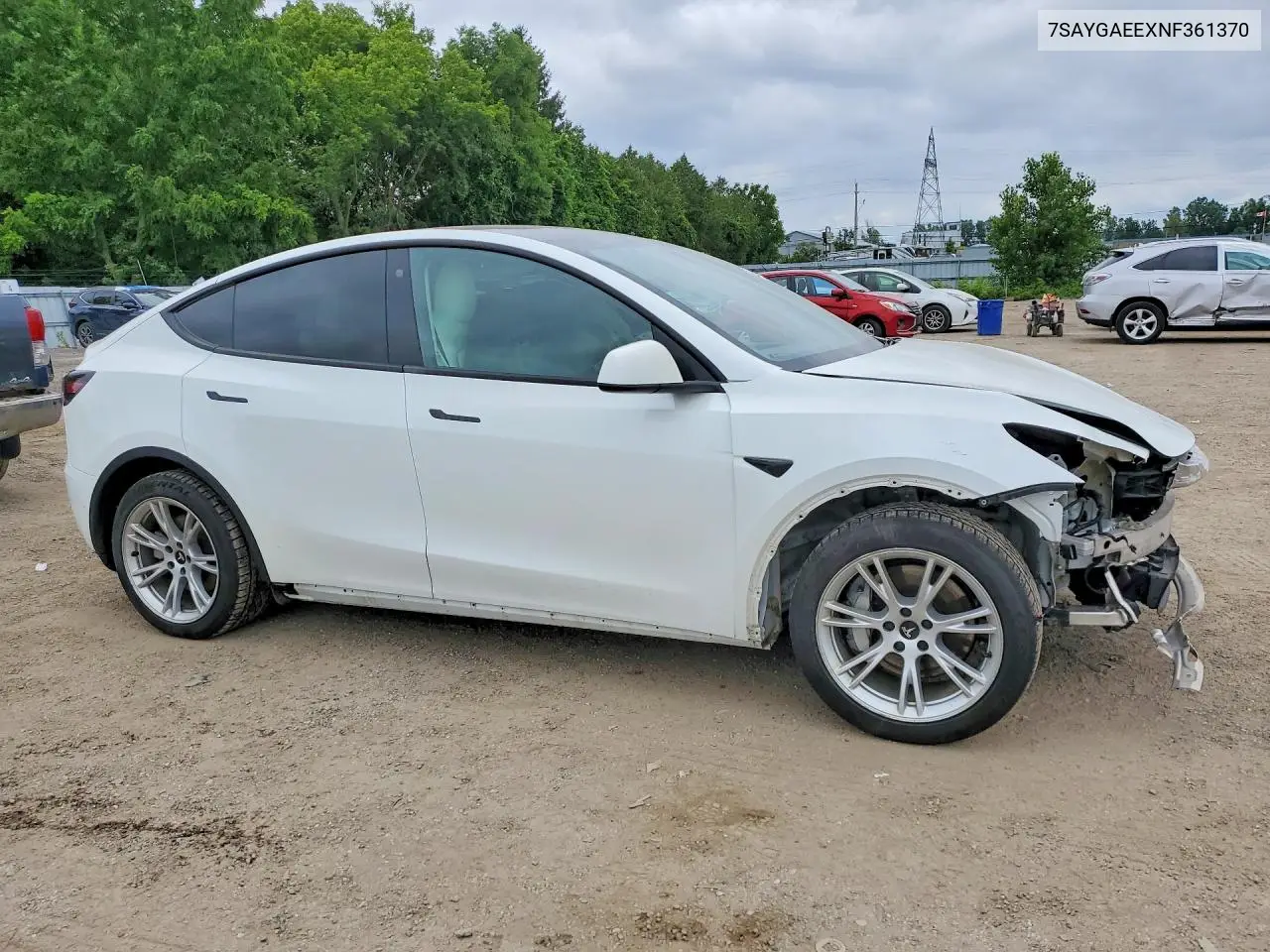 2022 Tesla Model Y VIN: 7SAYGAEEXNF361370 Lot: 60311636