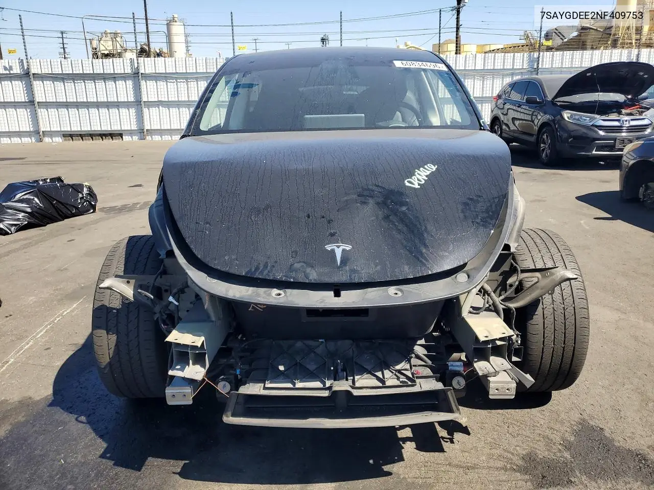 2022 Tesla Model Y VIN: 7SAYGDEE2NF409753 Lot: 60834696