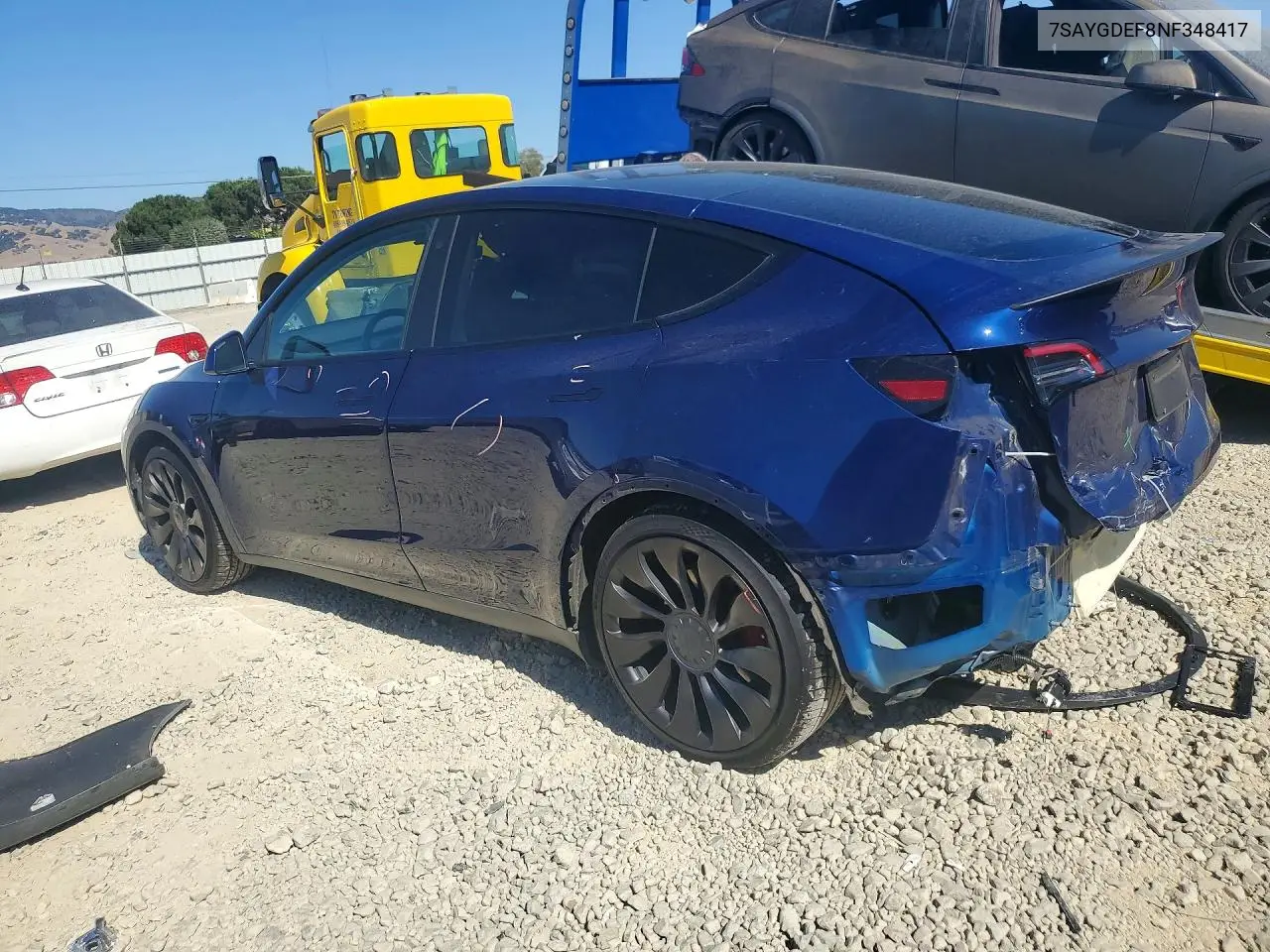 2022 Tesla Model Y VIN: 7SAYGDEF8NF348417 Lot: 61220646