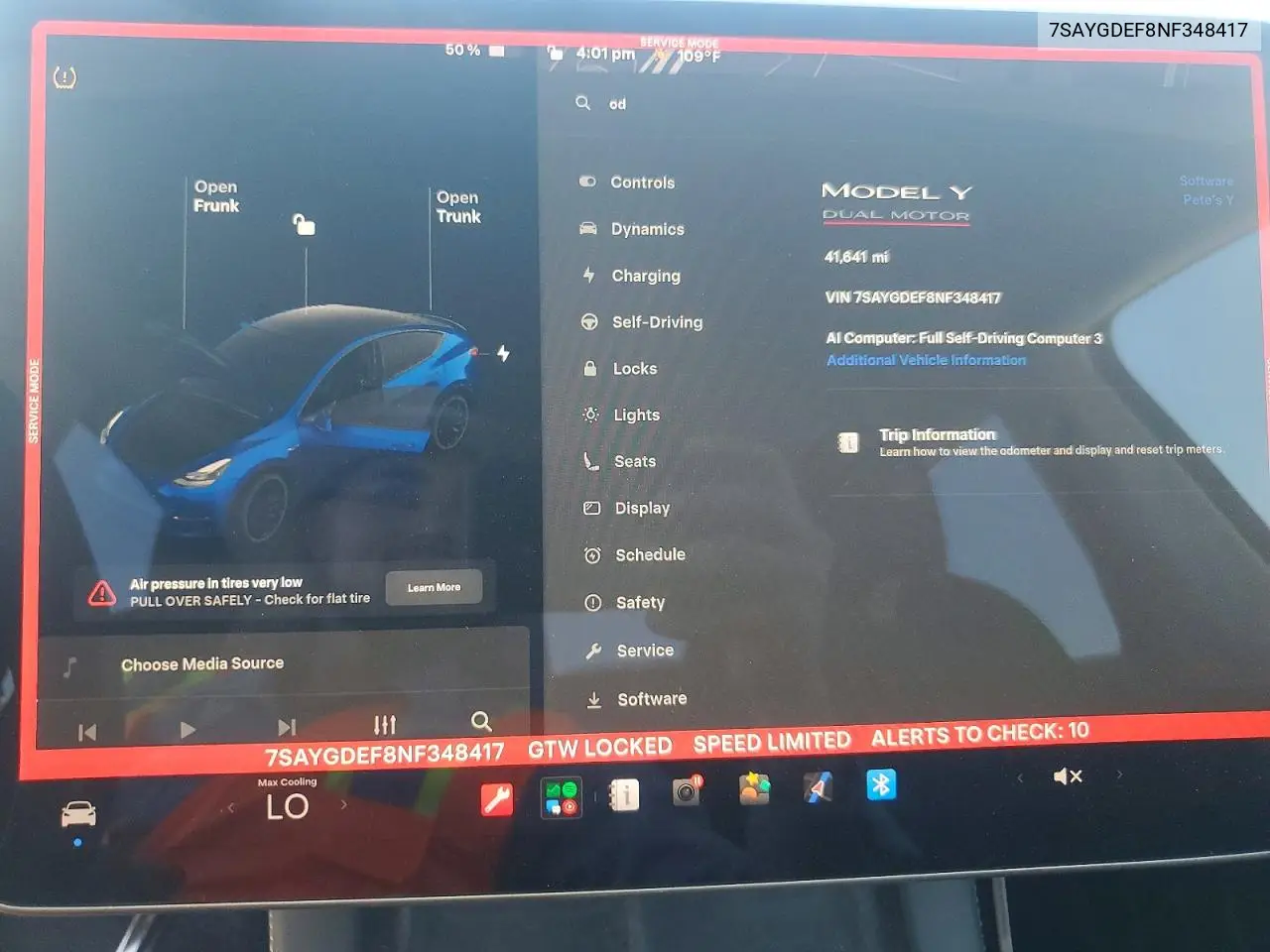 2022 Tesla Model Y VIN: 7SAYGDEF8NF348417 Lot: 61220646