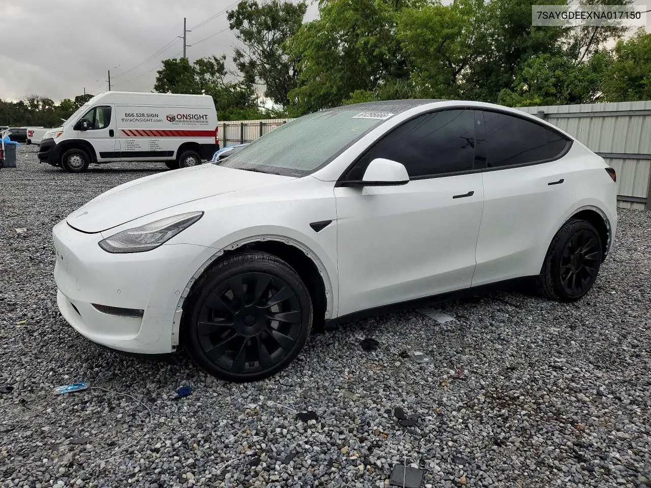 2022 Tesla Model Y VIN: 7SAYGDEEXNA017150 Lot: 61295666