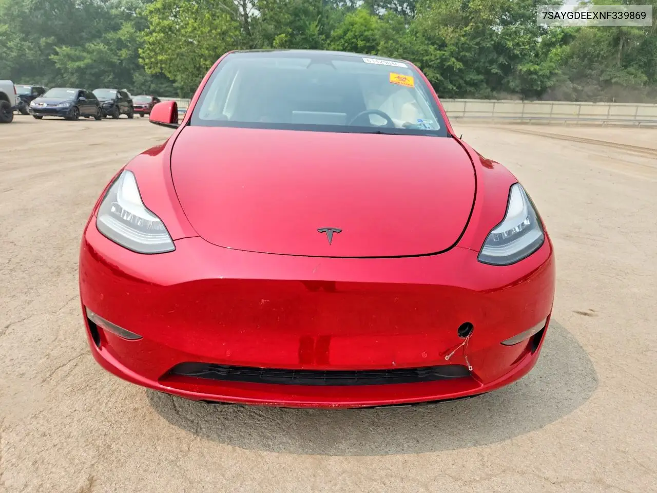 2022 Tesla Model Y VIN: 7SAYGDEEXNF339869 Lot: 61429046