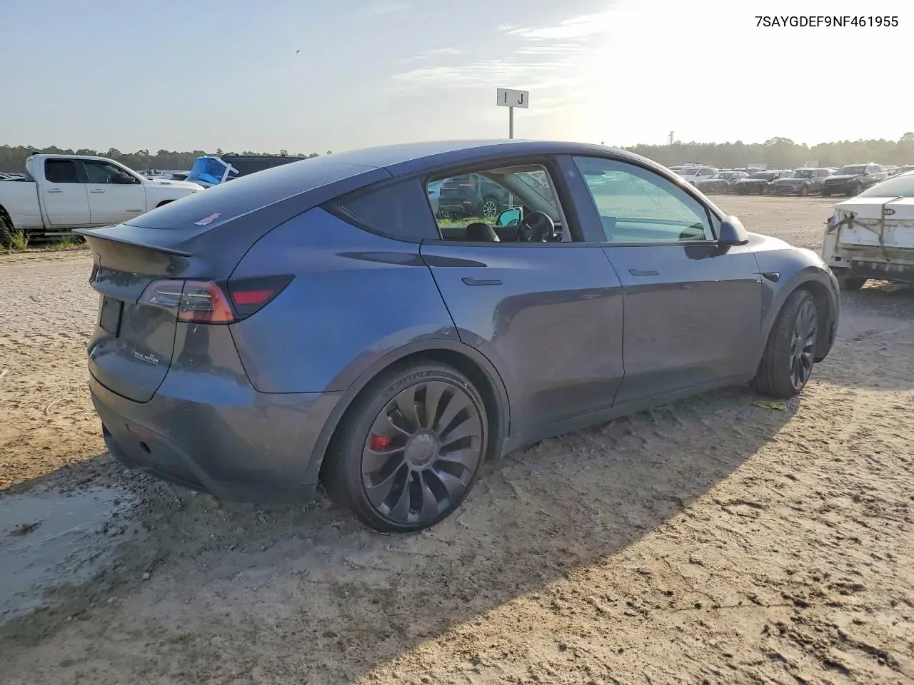 2022 Tesla Model Y VIN: 7SAYGDEF9NF461955 Lot: 61708506