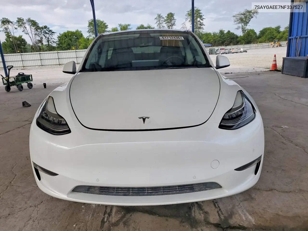 2022 Tesla Model Y VIN: 7SAYGAEE7NF337527 Lot: 61712436