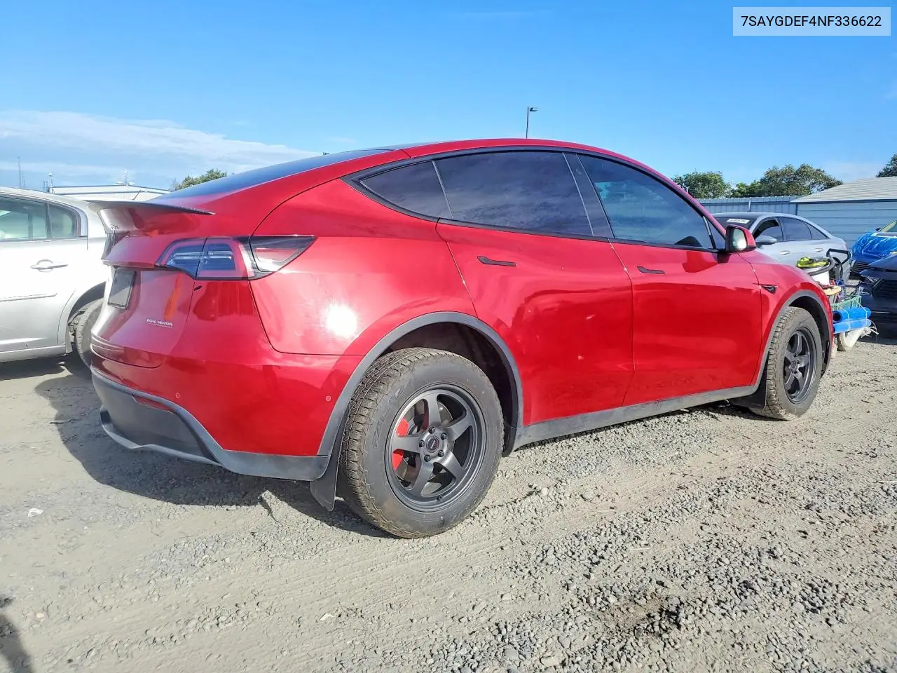 2022 Tesla Model Y VIN: 7SAYGDEF4NF336622 Lot: 61781496