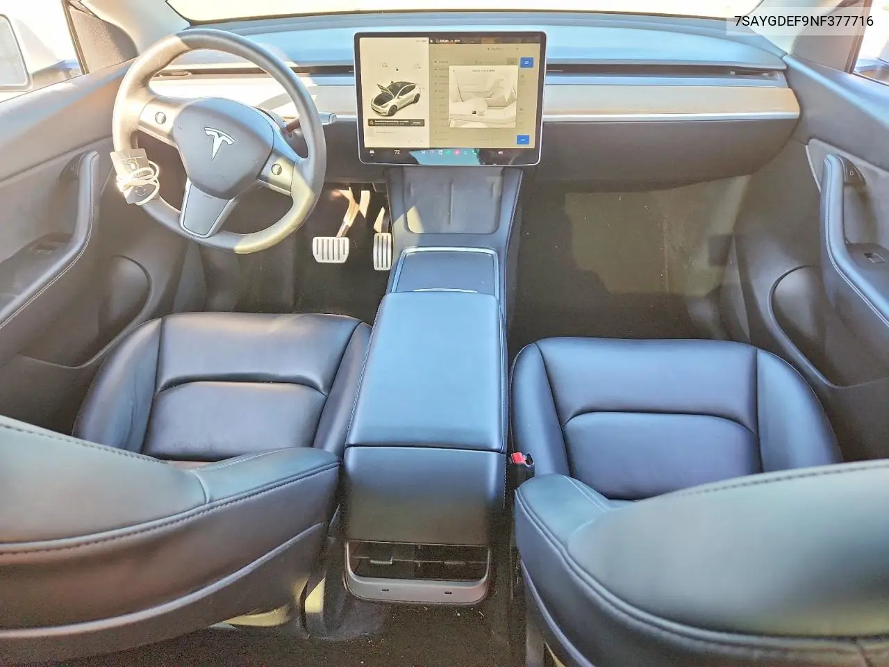 2022 Tesla Model Y VIN: 7SAYGDEF9NF377716 Lot: 61905956