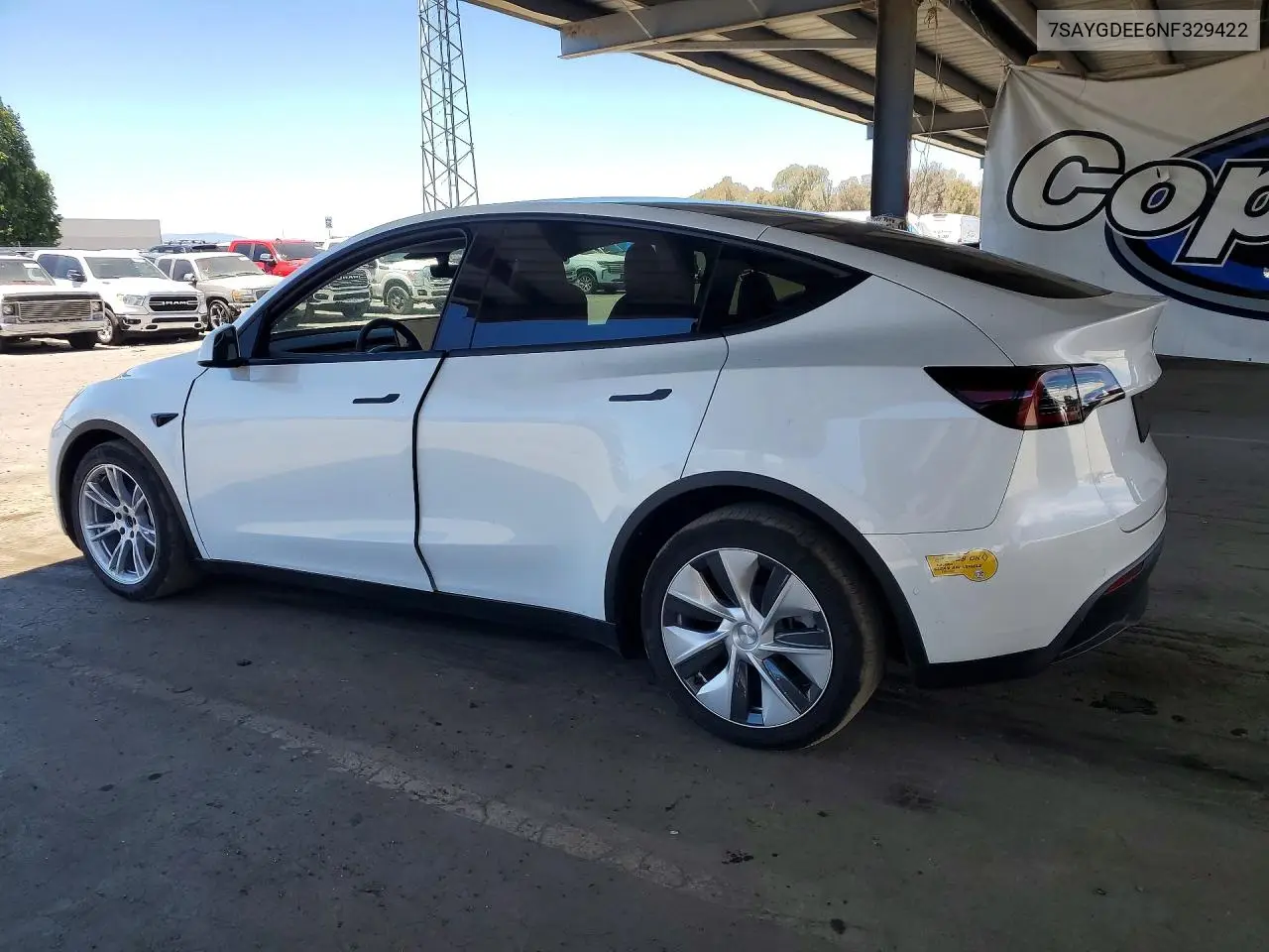 2022 Tesla Model Y VIN: 7SAYGDEE6NF329422 Lot: 61950506